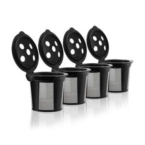 Reusable Refillable K Cup Pod for Keurig K Supreme,Plus,Slim Coffee Maker 4 Pack